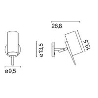 Scantling Wandlamp Wit