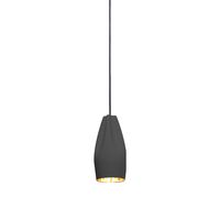 Pleat Box Pendant 13 Black & Gold