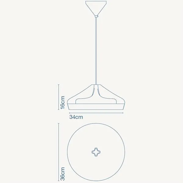 Pleat Box Hanglamp 36 Wit & Goud