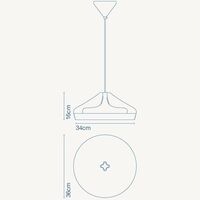 Pleat Box Hanglamp 36 Wit & Goud