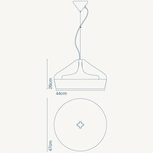 Pleat Box Taklampe 47