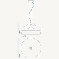 Pleat Box Taklampe 47
