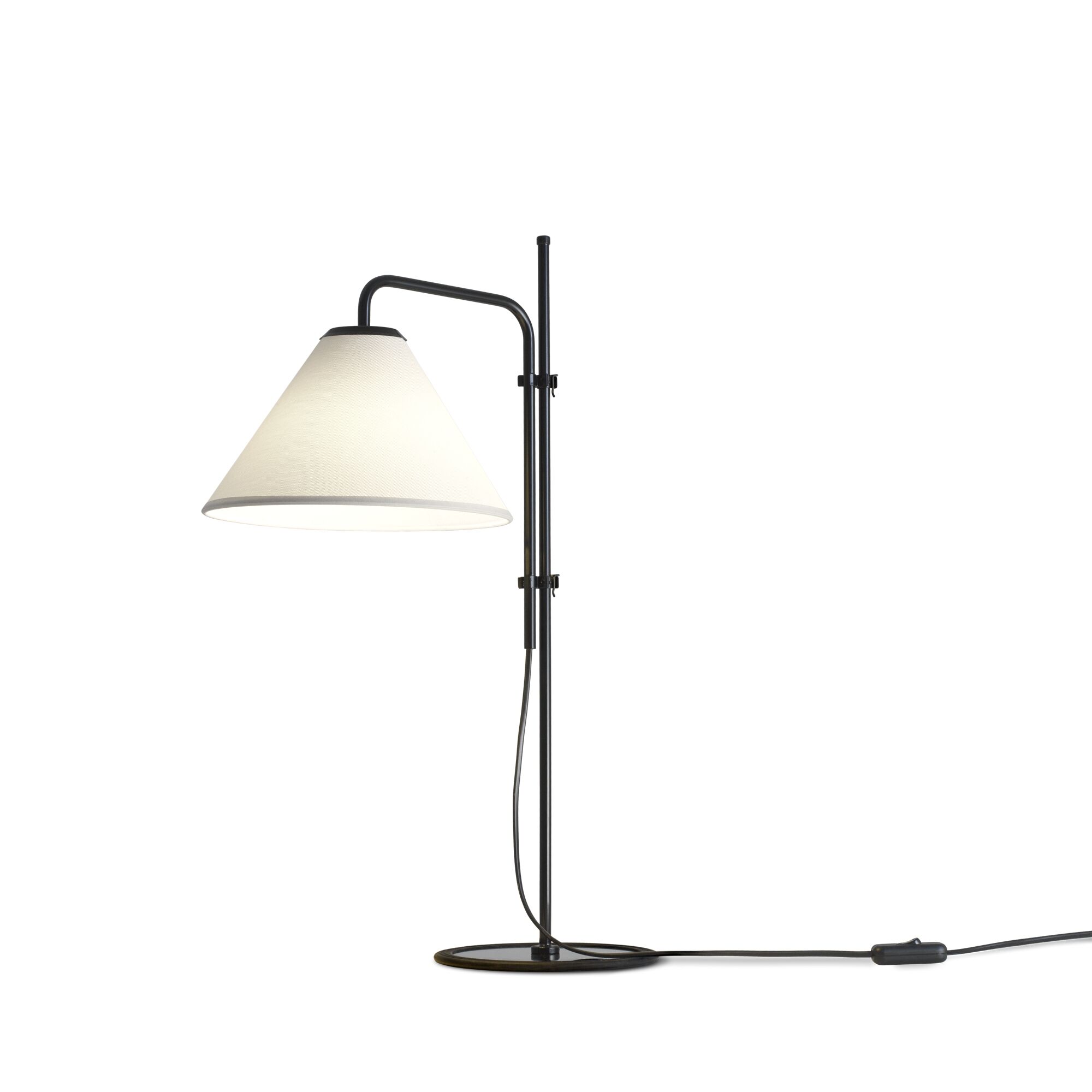 Funiculí Bordlampe Fabric Sort-Hvid