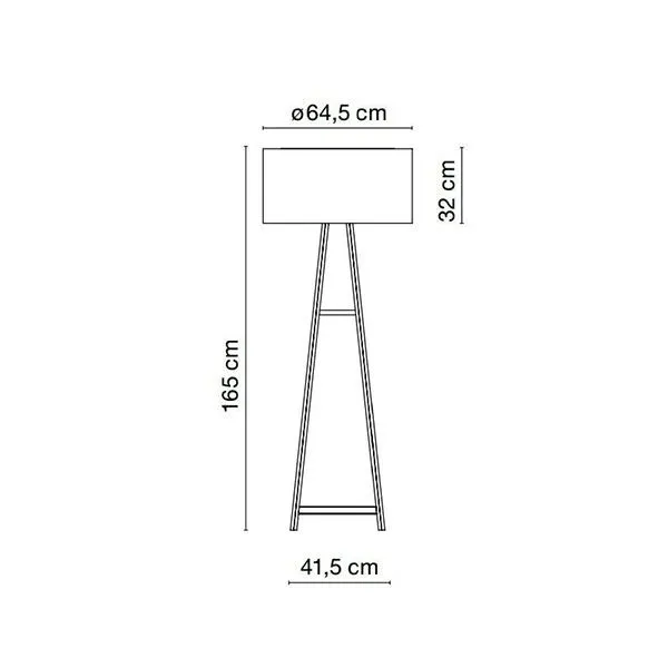 Cala P 165 Stehlampe Naturell Eiche