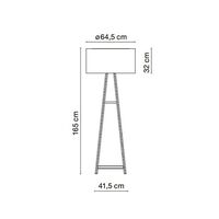 Cala P 165 Stehlampe Naturell Eiche