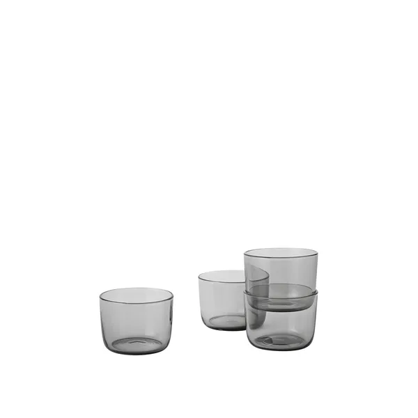 Corky Glass 4 Pcs Gray 6 cm