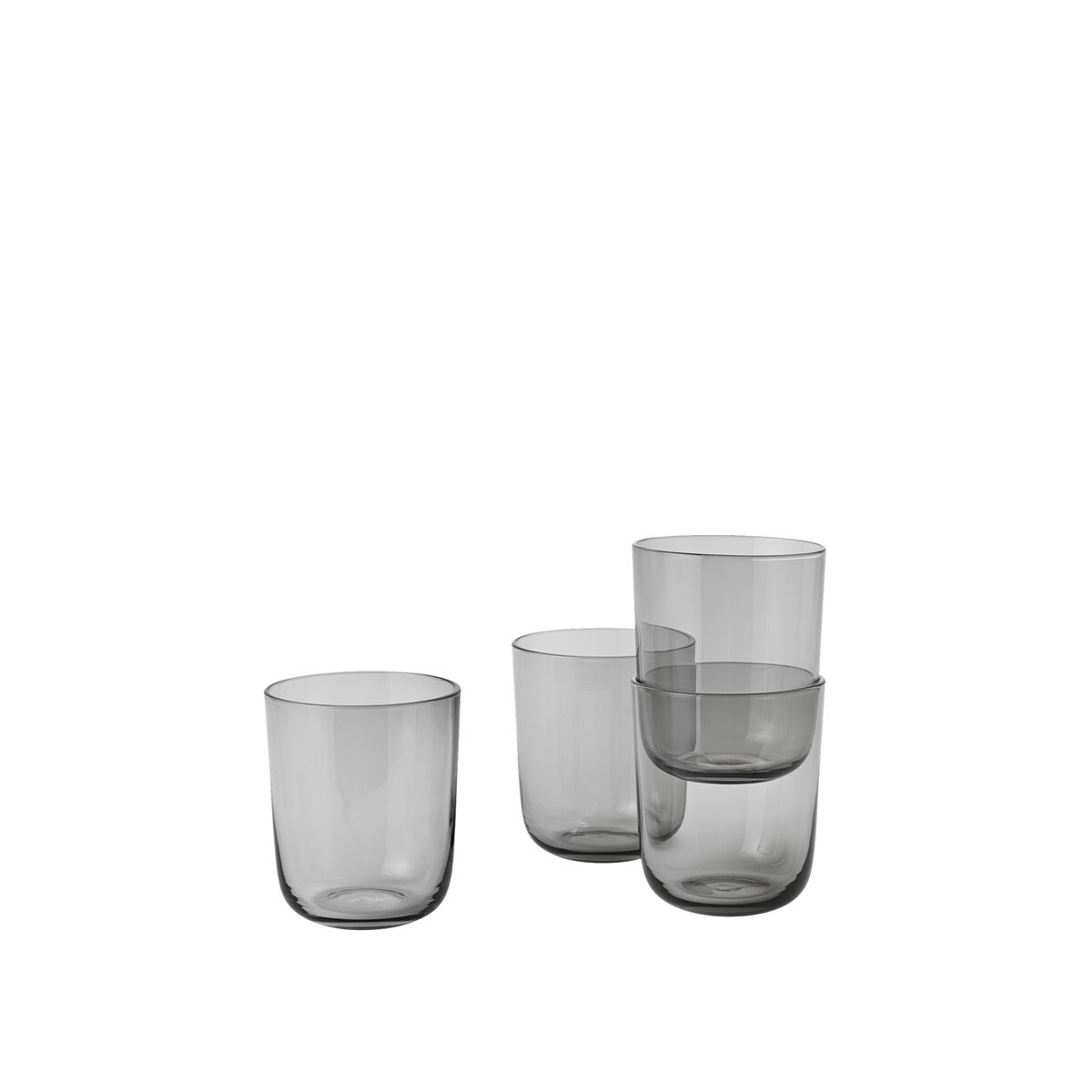 Corky Verre 4 Pcs Gris 10 cm