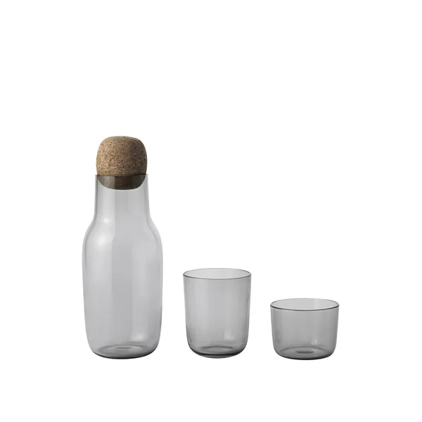 Corky Glass 4 Pcs Gray 10 cm