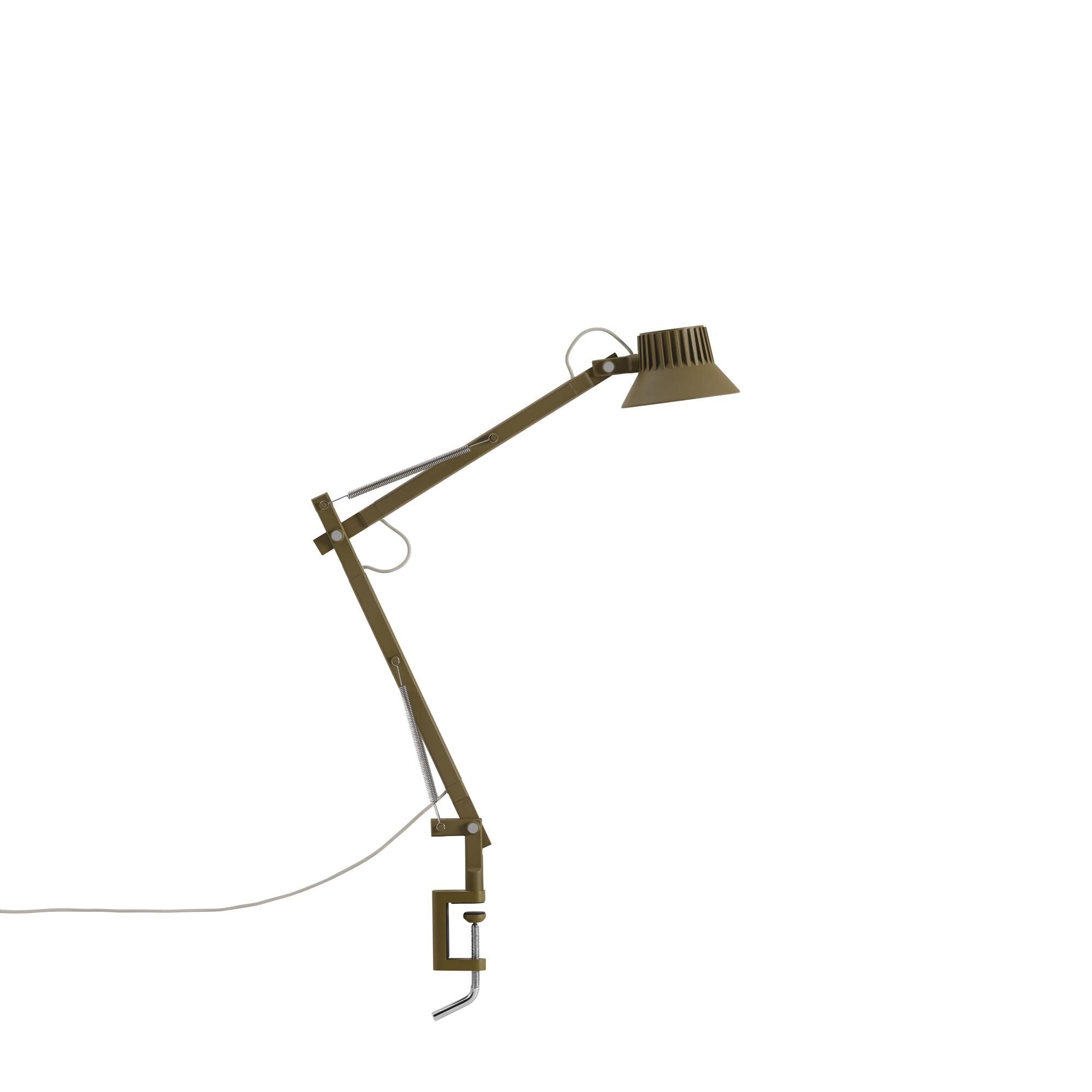 Dedicate S2 Bordslampa Med Kl&auml;mma Brun Gr&ouml;n