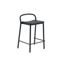 Linear Steel Bar Stool 65 cm Black