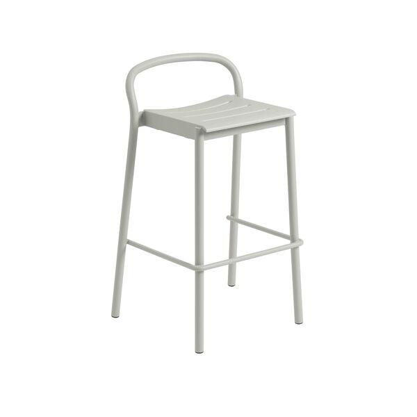 Sgabello da Bar Linear Steel 75 cm Grigio