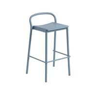 Linear Stahl-Barhocker 75 cm Hellblau