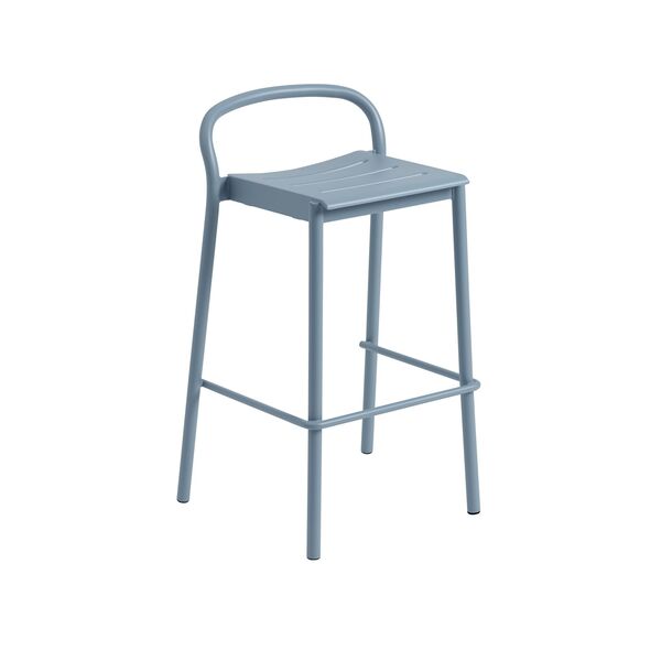 Sgabello da Bar Linear Steel 75 cm Azzurro Pallido