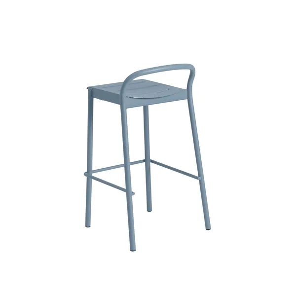 Linear Stahl-Barhocker 75 cm Hellblau