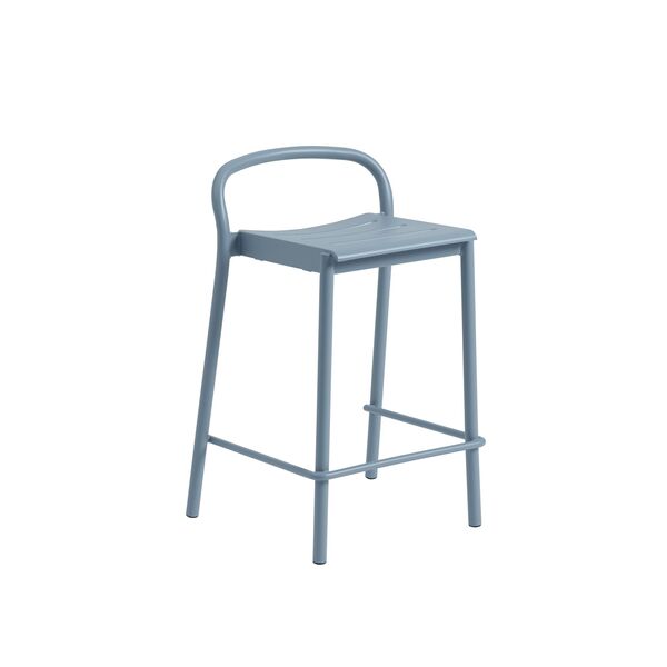 Tabouret de Bar Linear en Acier 65 cm Bleu Pâle