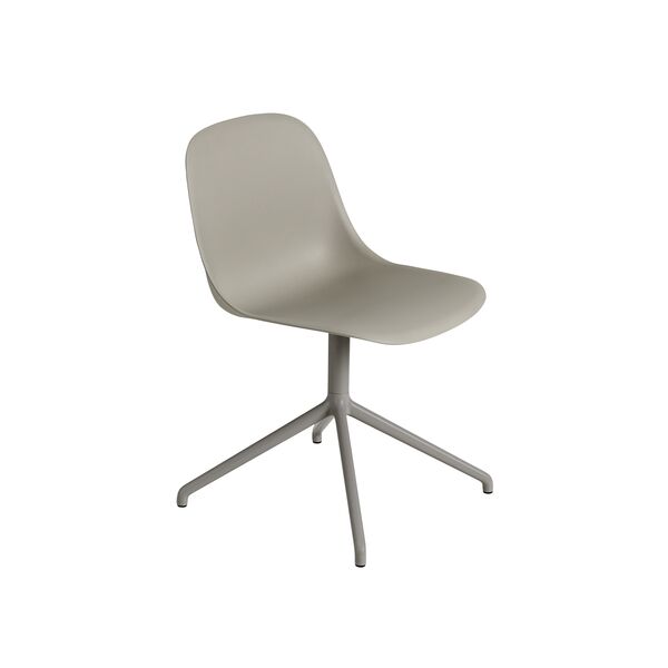 Fiber Dining Chair w. Swivel Base Gray
