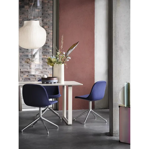 Fiber Dining Chair w. Swivel Base Dusty Green