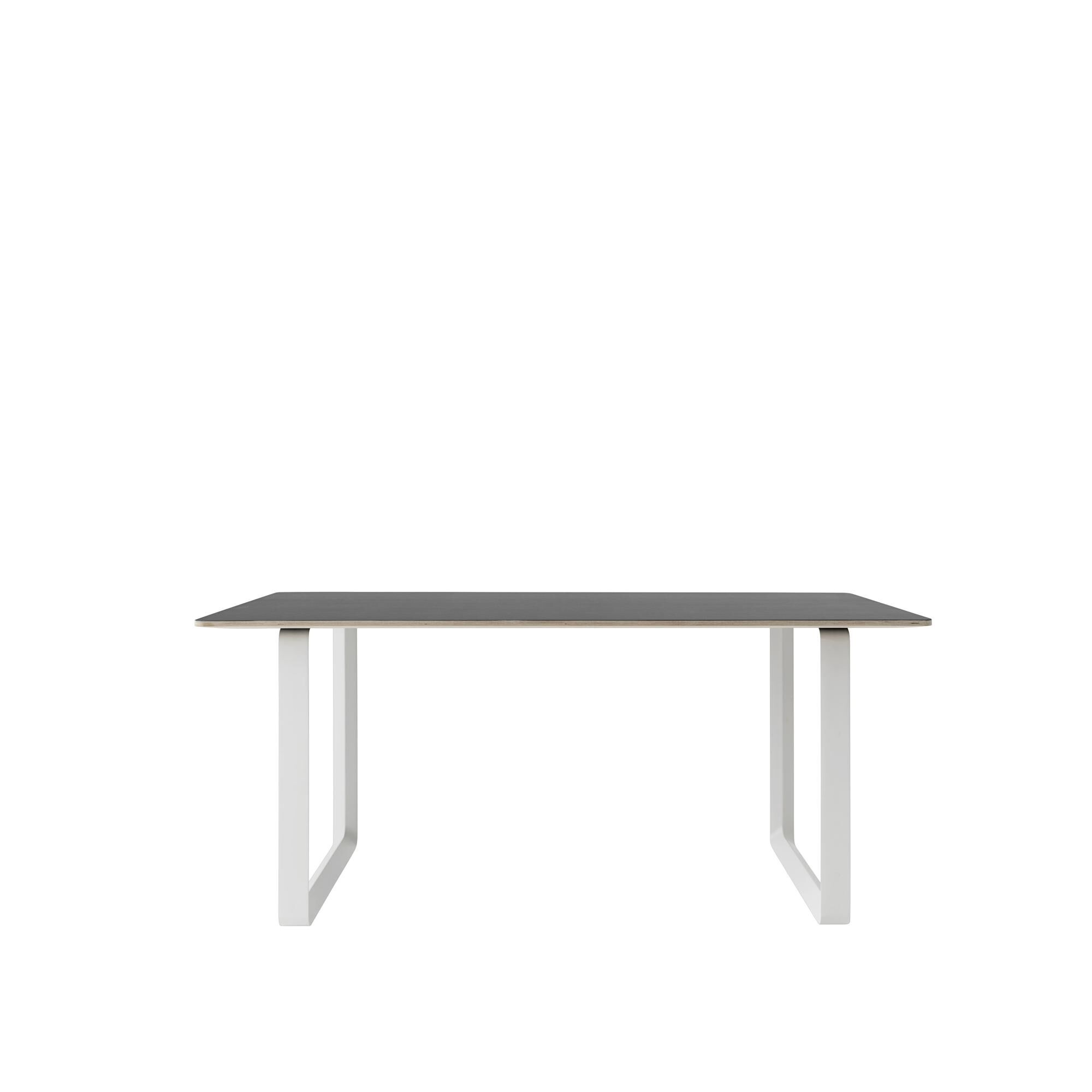 70/70 Spisebord 170x85 Sort Linolium/Hvid