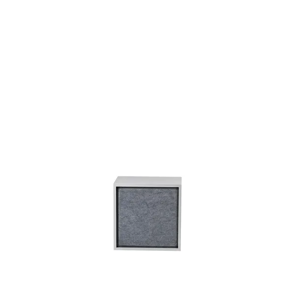 Stacked Bookcase System Acoustic Panel Medium Gray Mélange