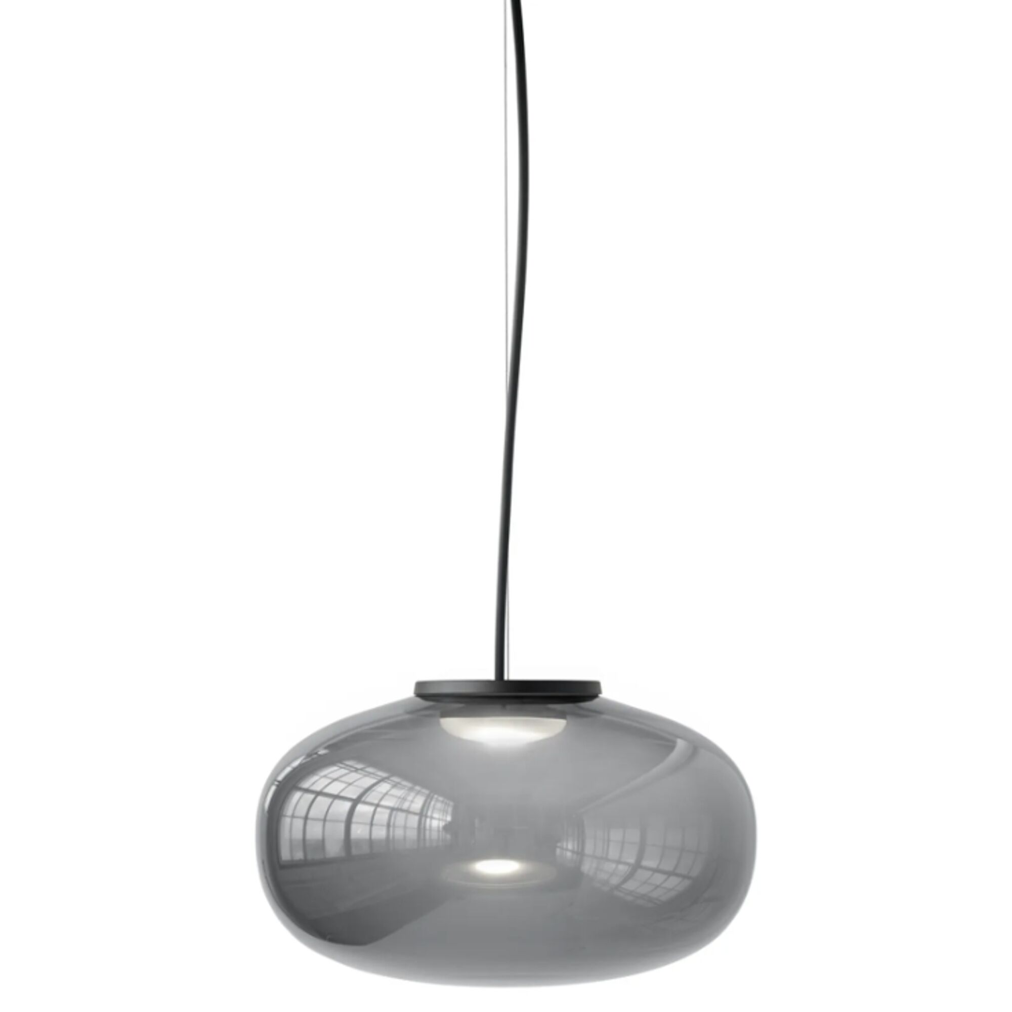 Smoked Glass Shade for Karl-Johan Pendel, Ø40