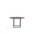 Florence Dining Table Ø120 Walnut with Black Frame