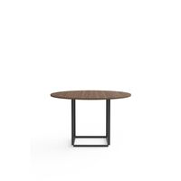 Florence Dining Table Ø120 Walnut with Black Frame