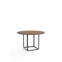 Florence Dining Table Ø120 Walnut with Black Frame