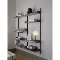Living Bücherregal 1900 Eiche/ Schwarz