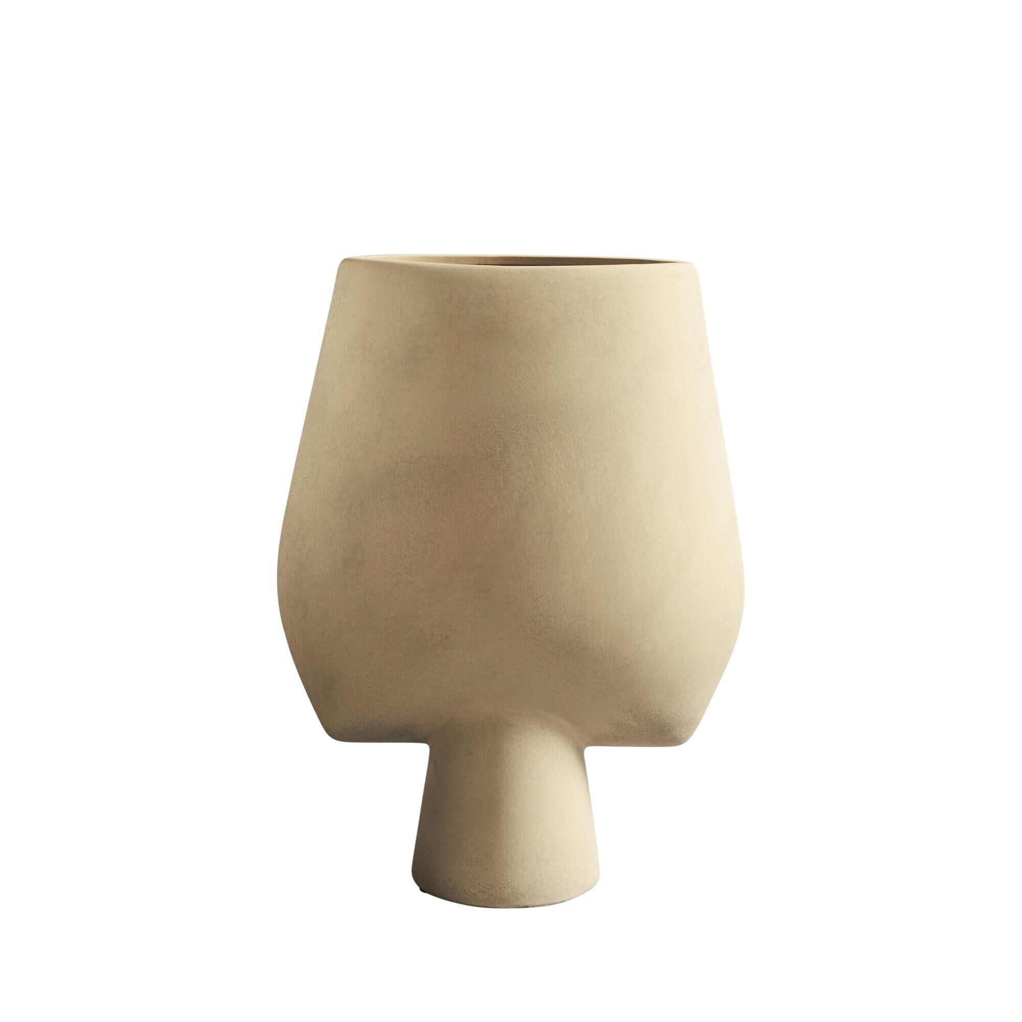 Sphere Vase Firkantet Stor Sand