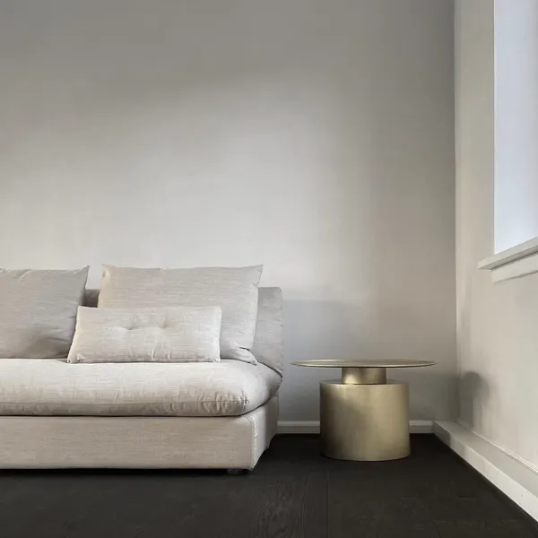 Pillar Coffee Table Low Brass