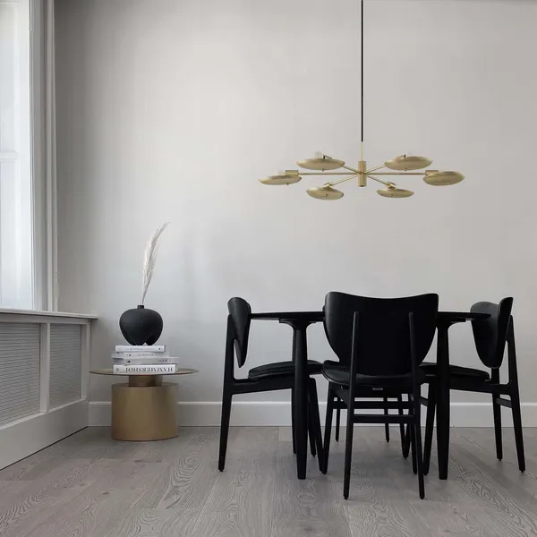 Pillar Coffee Table Low Brass