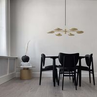 Pillar Coffee Table Low Brass