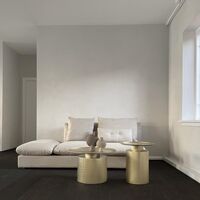Pillar Coffee Table Low Brass