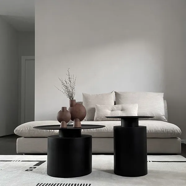 Pillar Coffee Table High Burnt Black
