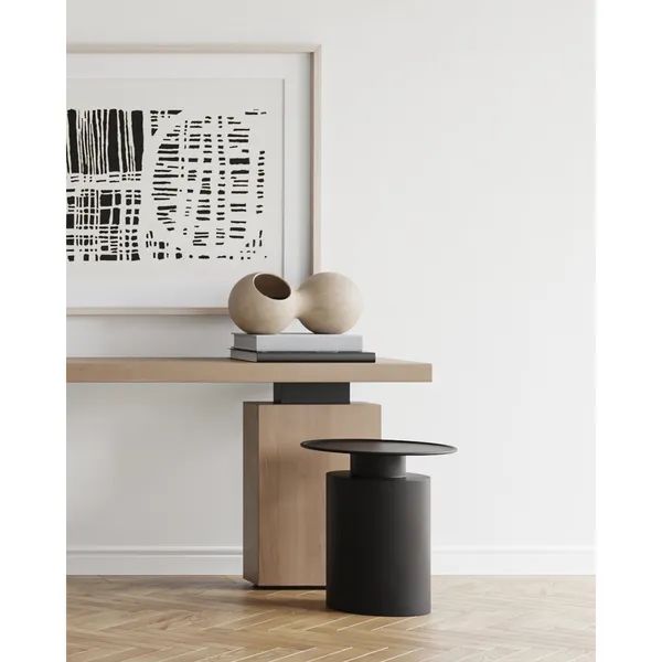Pillar Coffee Table High Burnt Black