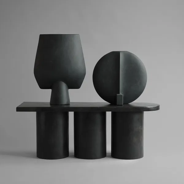 Sphere Vase Square Hexa Black