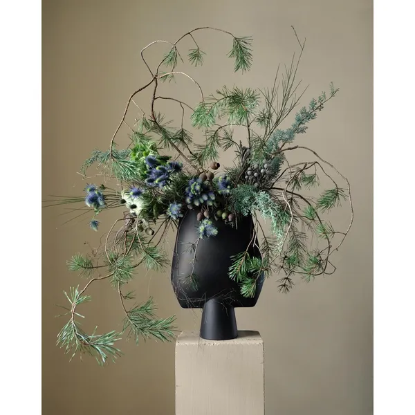 Sphere Vase Square Hexa Black