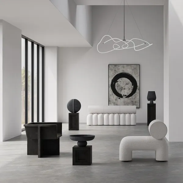 Sphere Vase Square Hexa Black