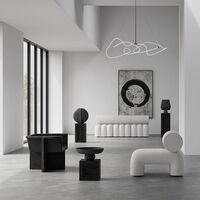 Sphere Vase Square Hexa Black