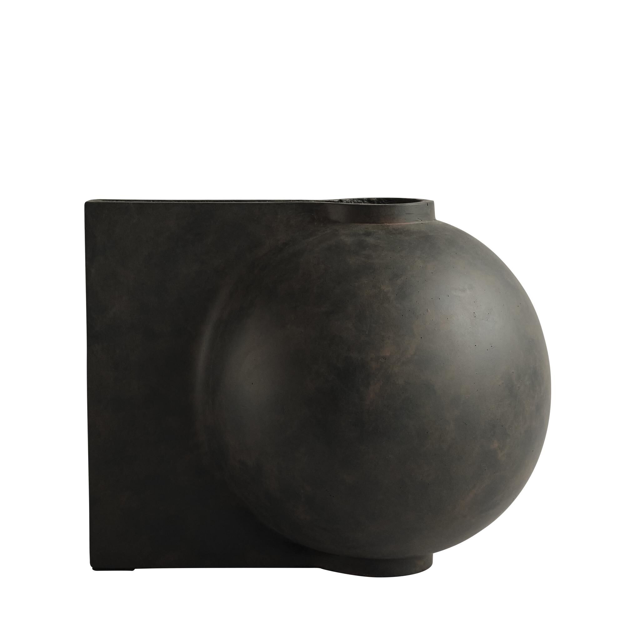 Offset Vase Stor Kaffe