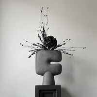 Tribal Vase Large Dark Grey