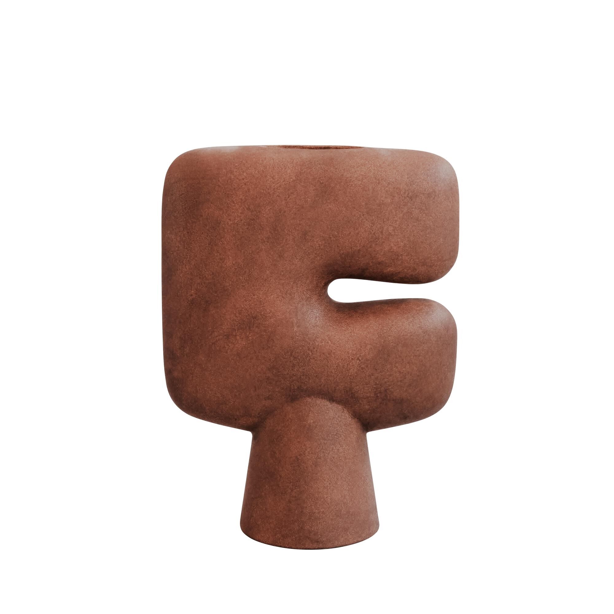 Tribal Vase Stor Terrakotta