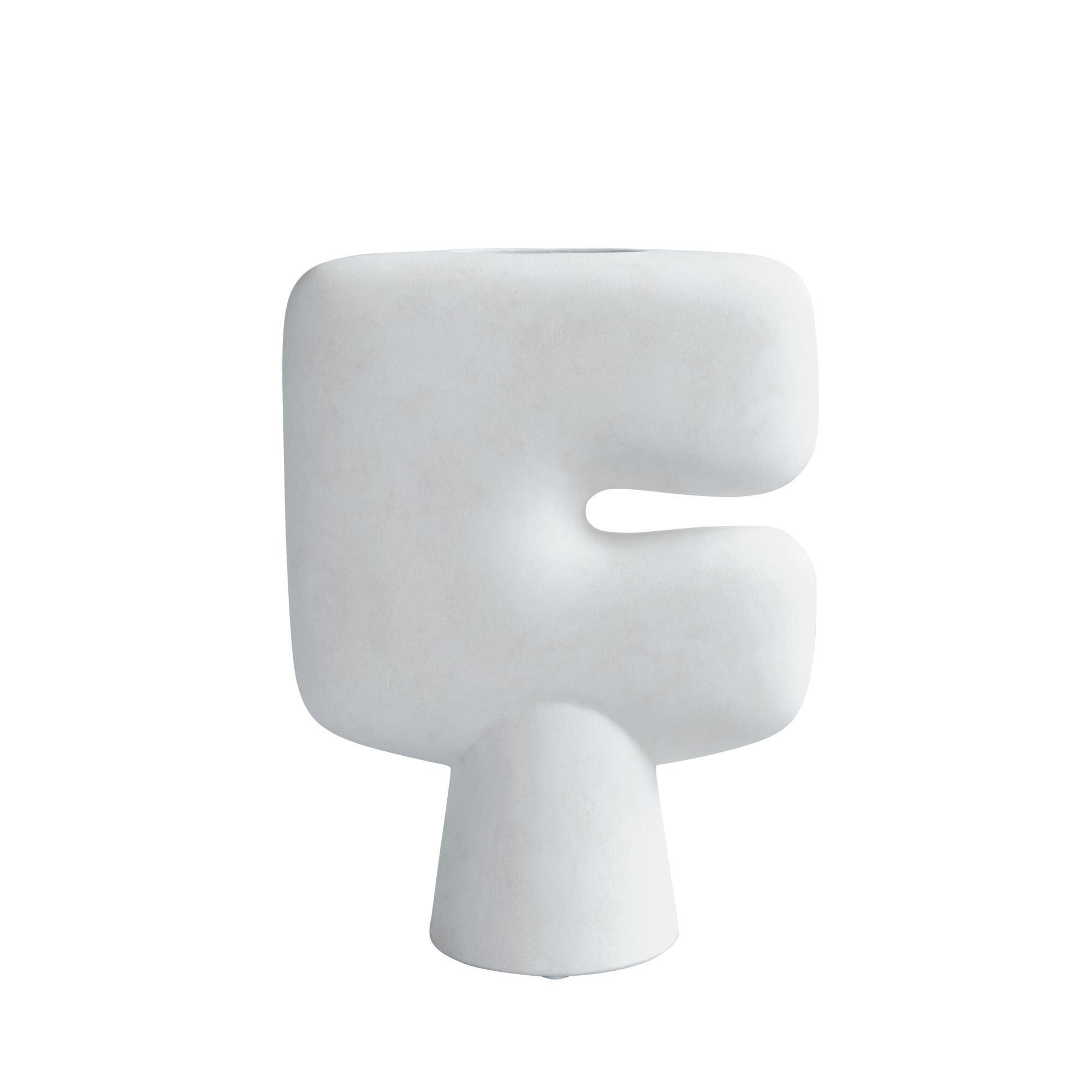 Tribal Vase Stor Ben Hvit