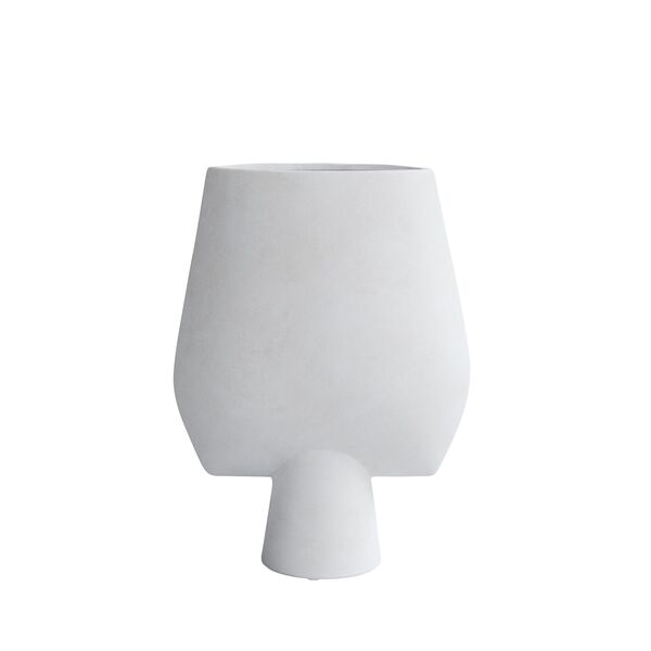 Sphere Vase Square Groß Bone White