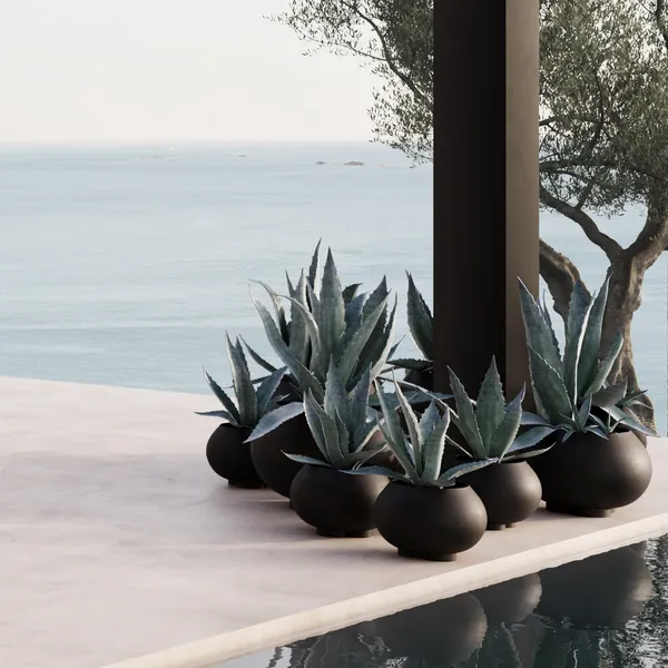 Urchin Planter Medium Kaffe