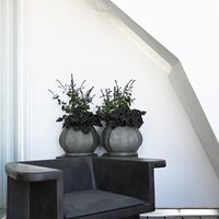 Blatt-Blumentopf Mini Dunkelgrau