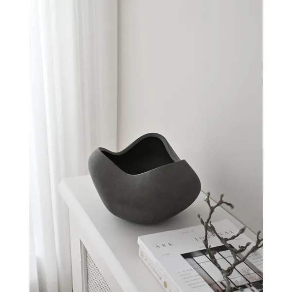 Curve Bowl Groot Donkergrijs