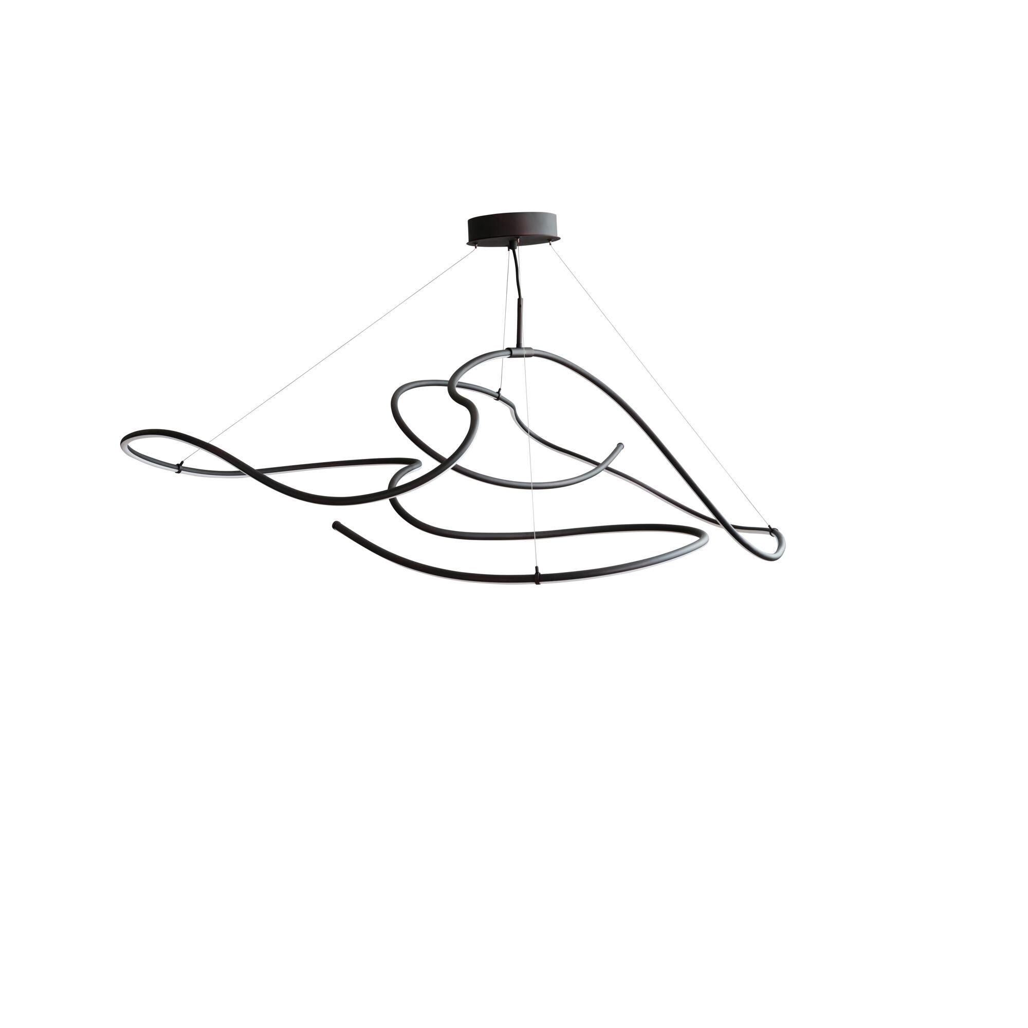 Ghost Chandelier Stor Burnt Svart