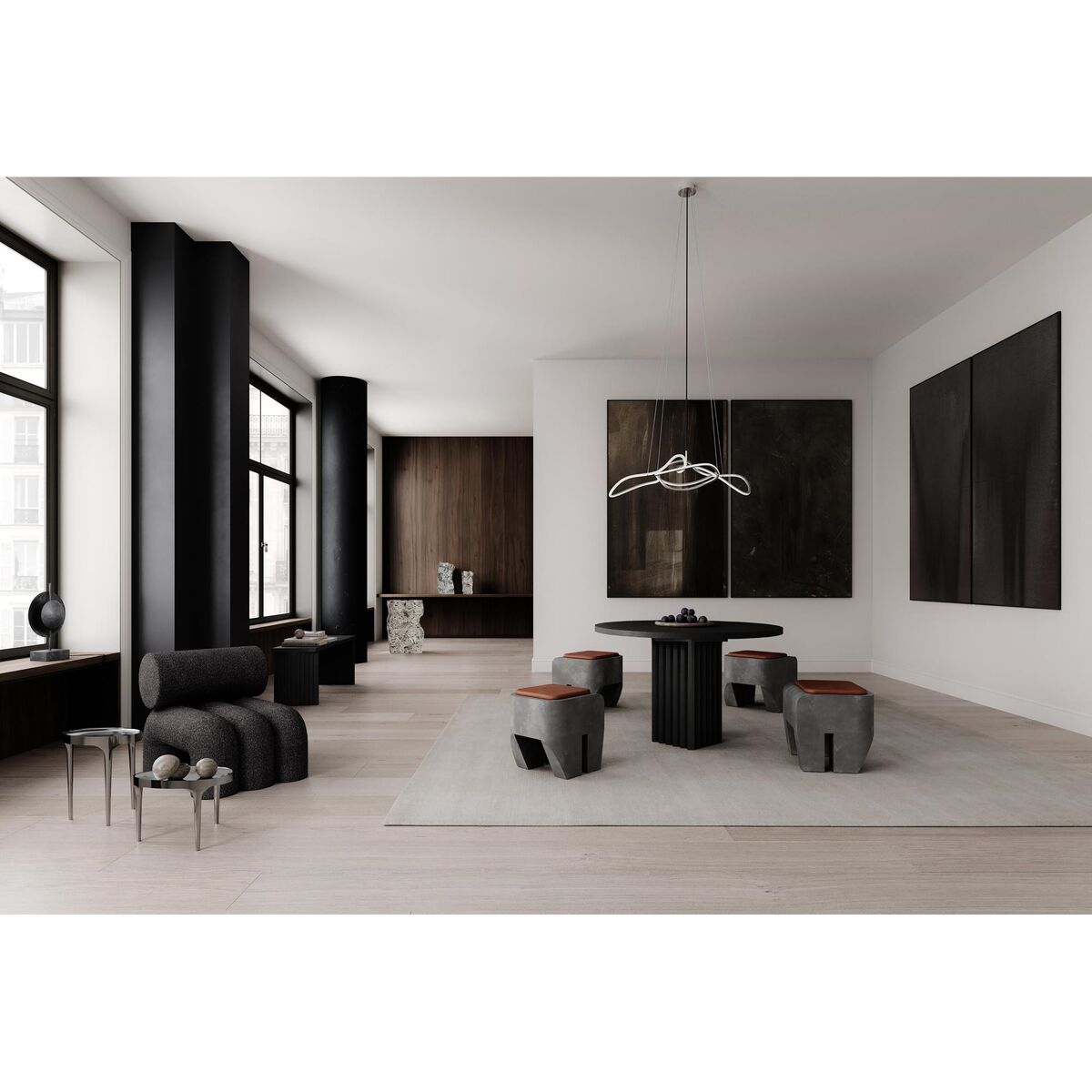 Table Basse Phantom Haute Chrome