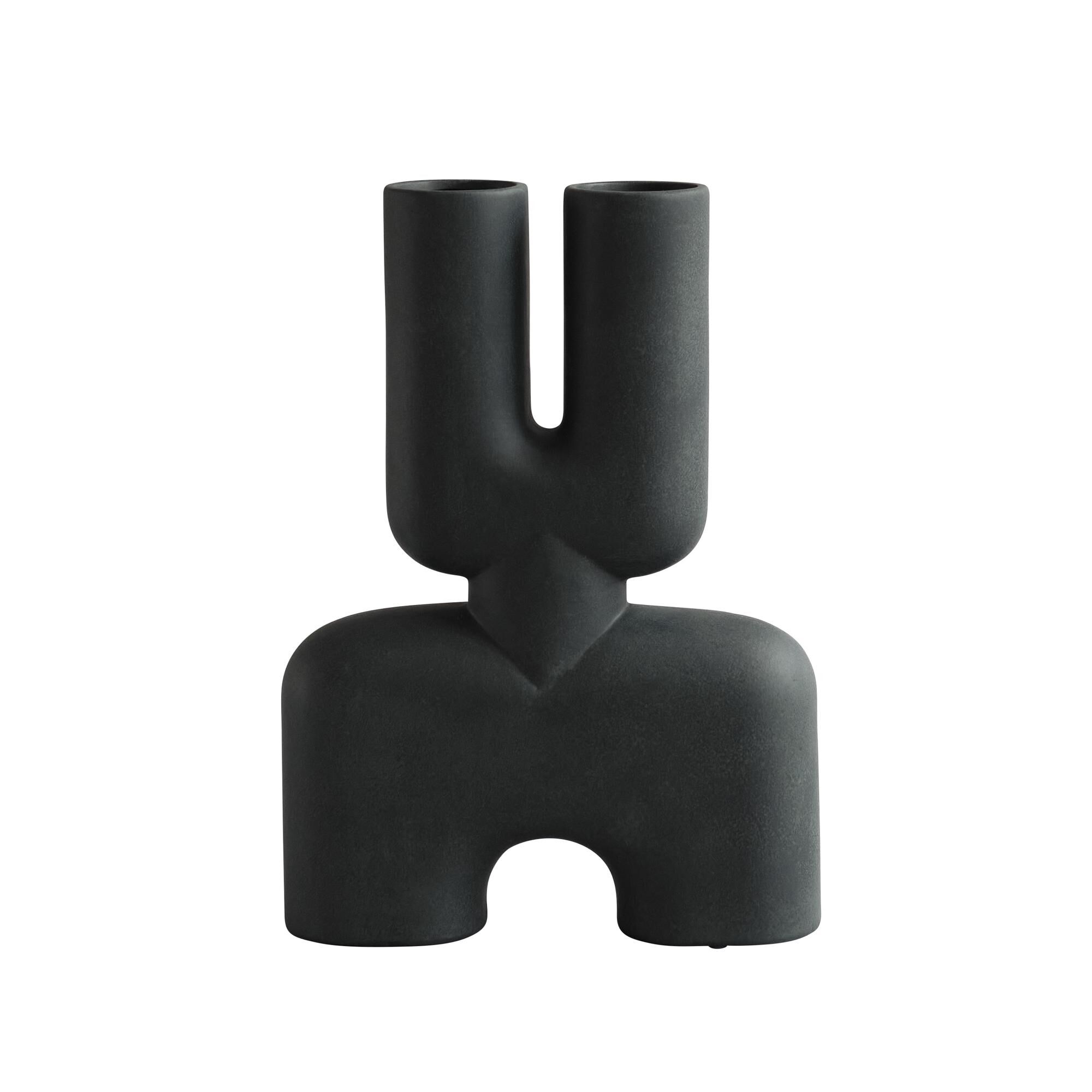Cobra Dobbelvase Medium Sort